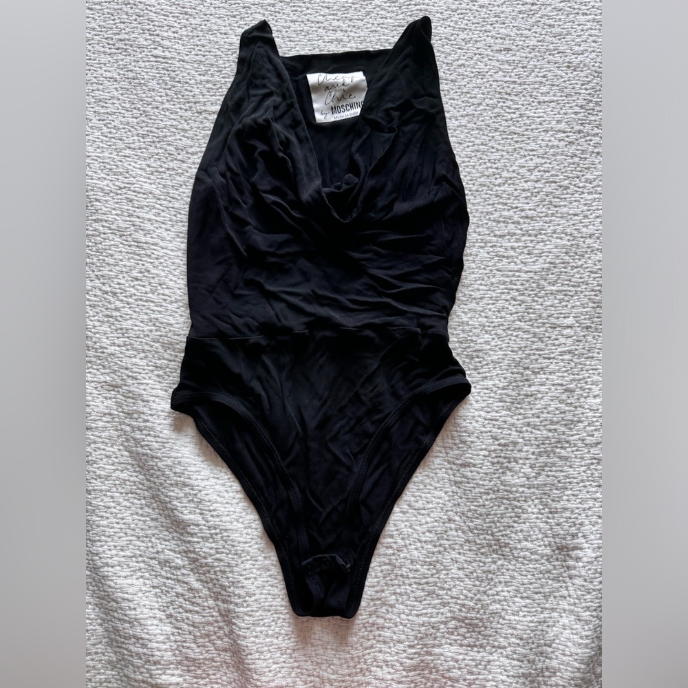 Vintage Moschino cowl neck bodysuit